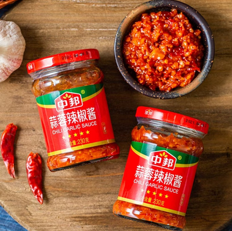 Molho de pimenta e alho - Zhong Bang 230g