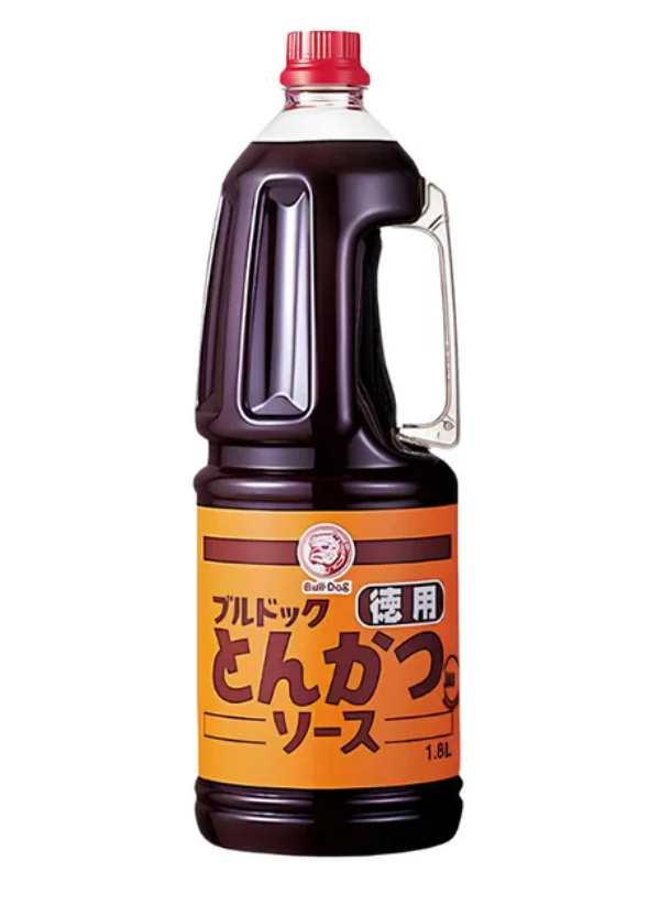 Mei Wei Garrafa de Molho Tonkatsu Bull-Dog 1,8L, molho japonês escuro para empanados