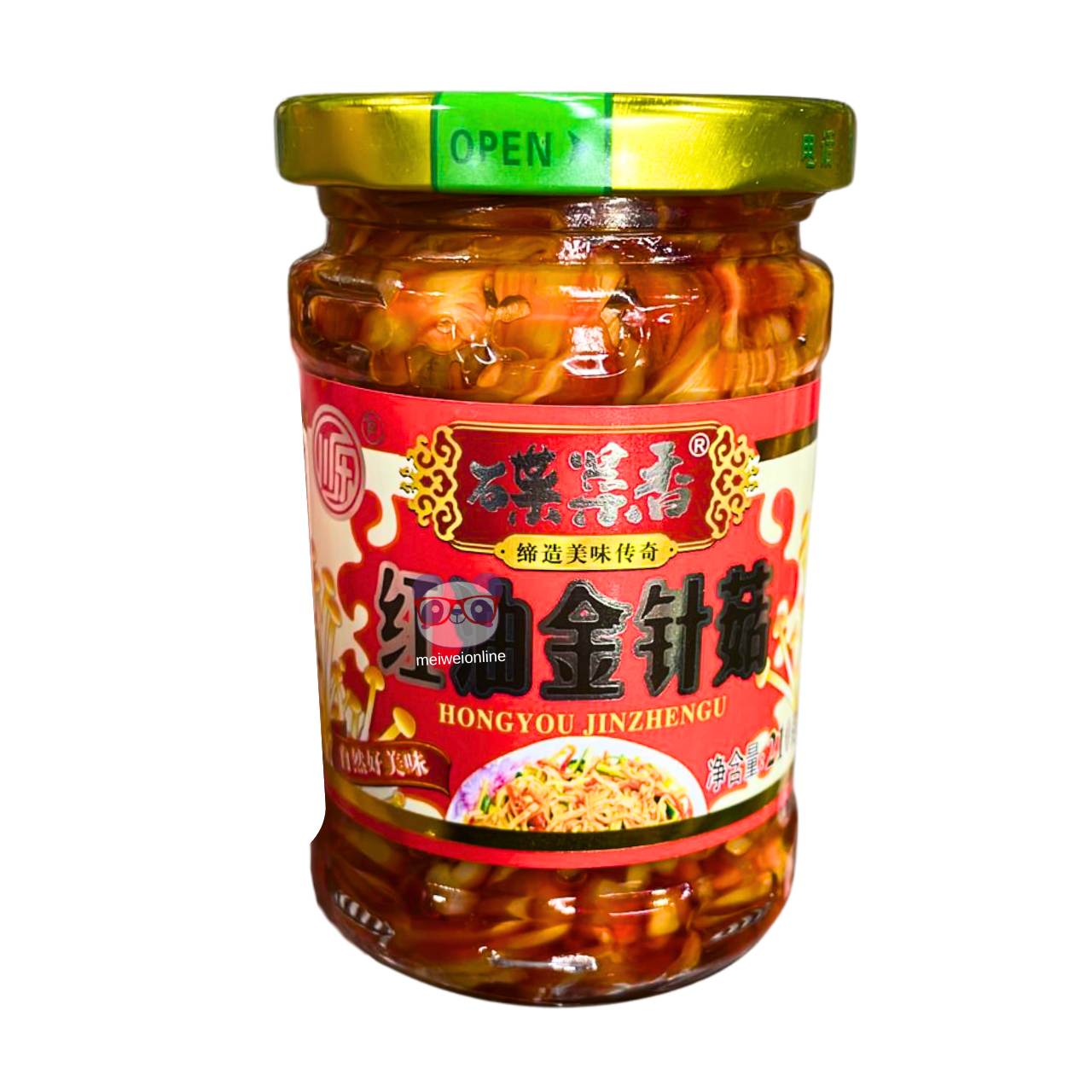 Cogumelo agulha (Enoki) com óleo vermelho - Jiancmen 210g
