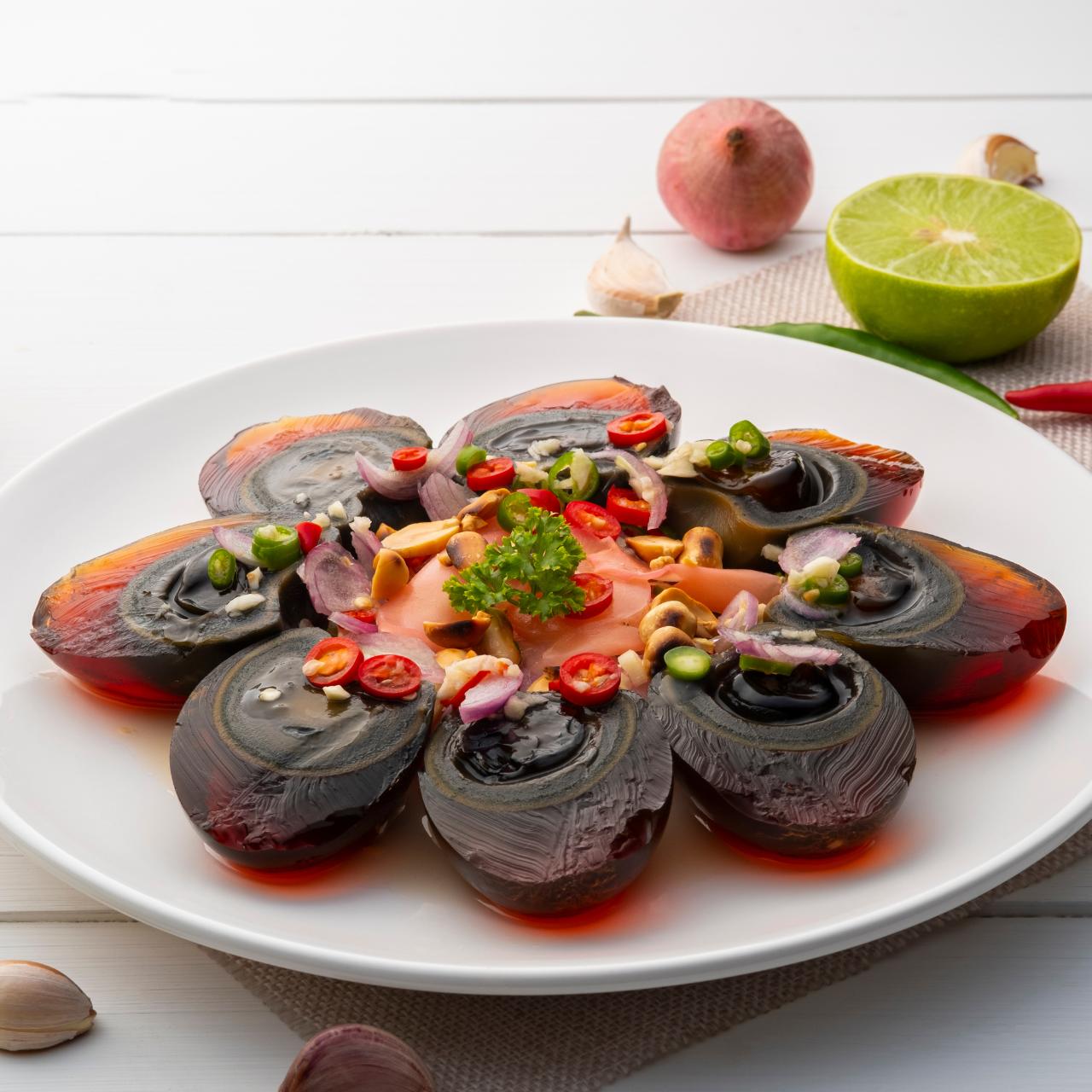 Ovos de pata em conserva (Century Egg) - Yasao 360g