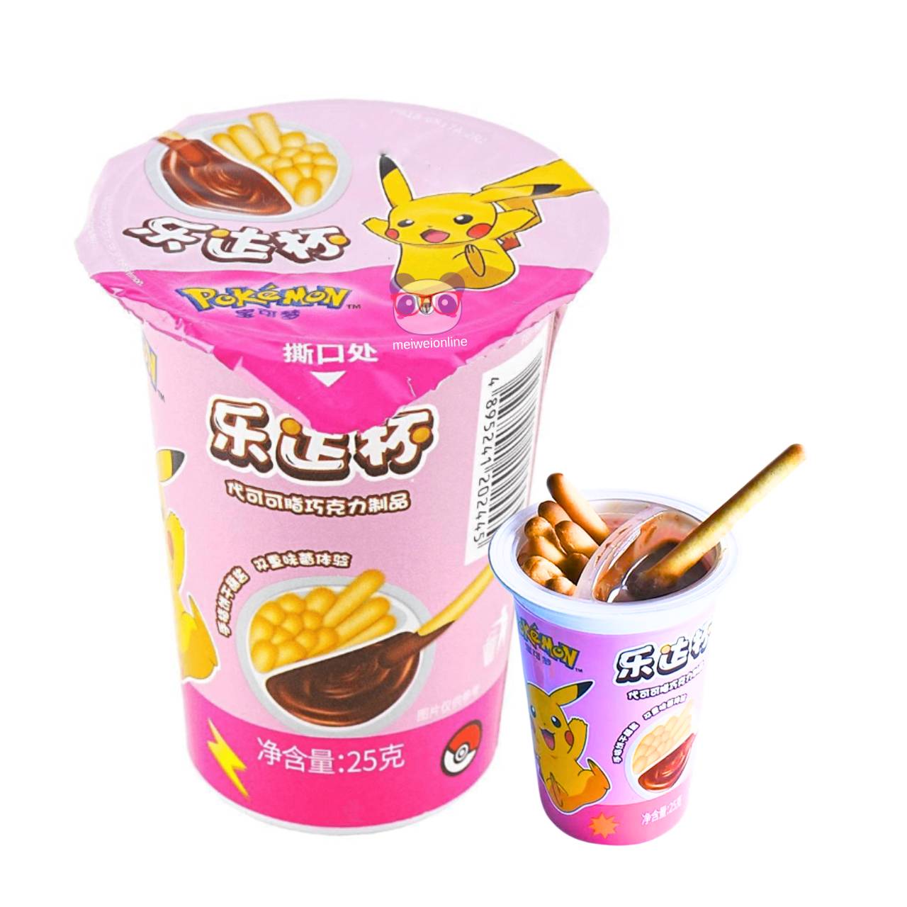 Biscoito palito com creme sabor chocolate Pokémon 25g