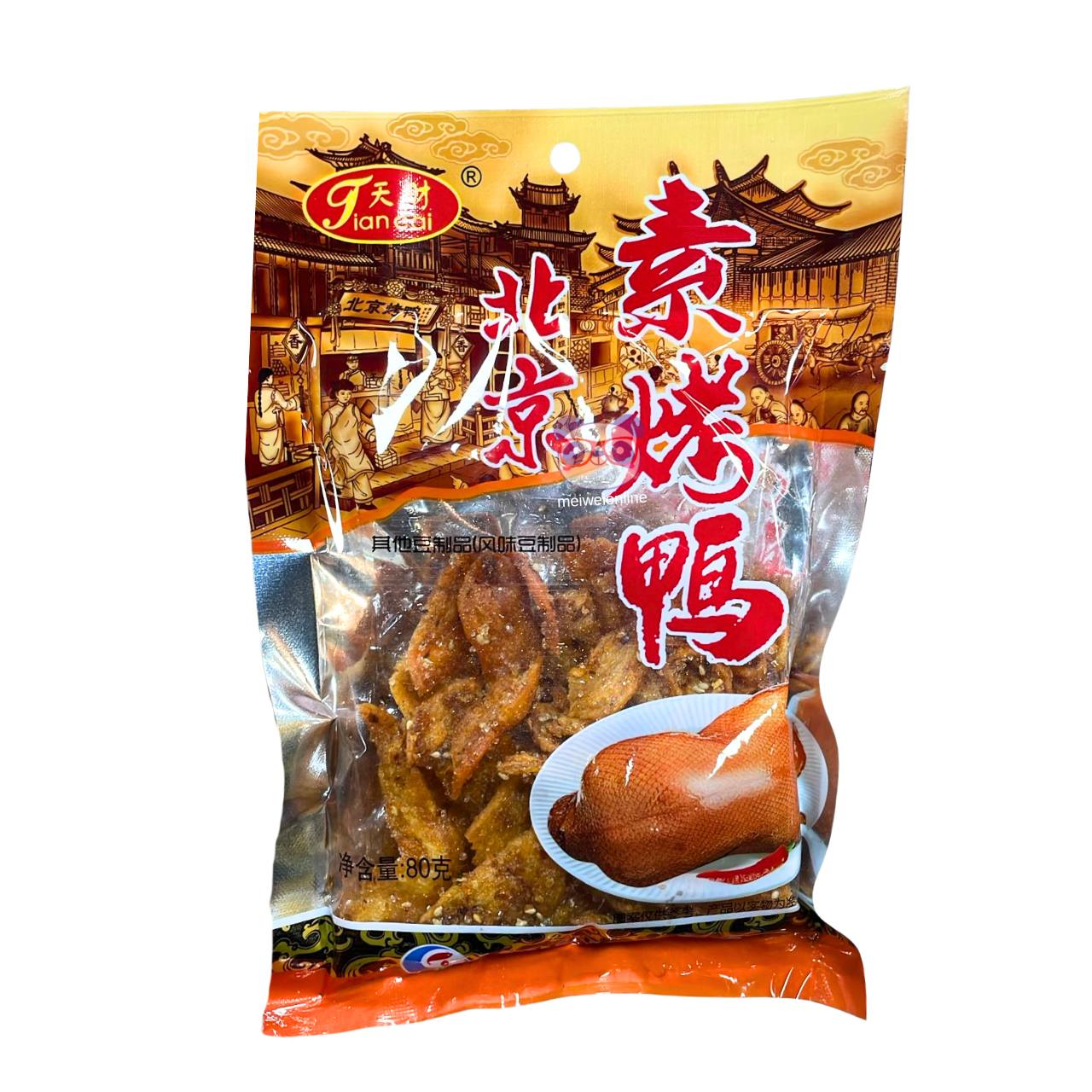 Aperitivo a base de soja sabor pato assado - Tian Cai 80g