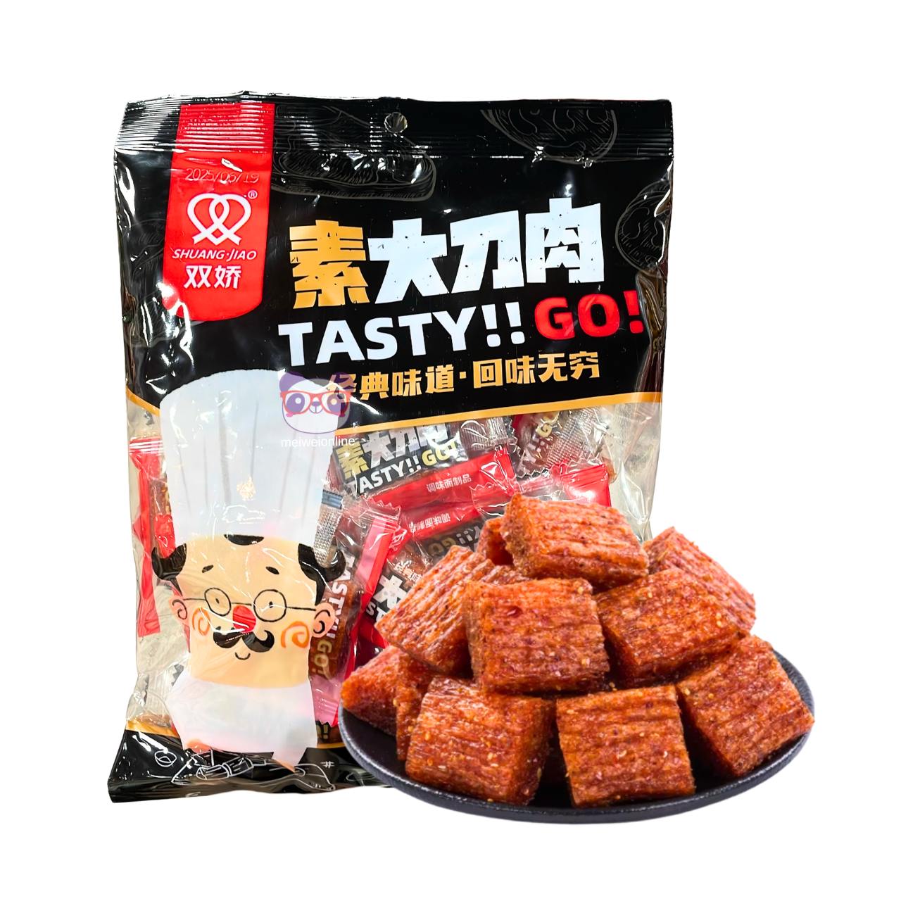 Pedaços de glúten picantes e aromáticos - Shuang Jiao 208g