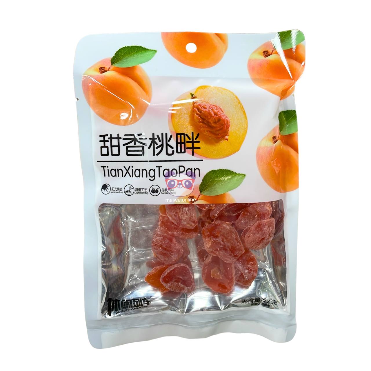 Pêssego doce desidratado (TianXiangTaoPan) - Xiu Xian Lieche 92g