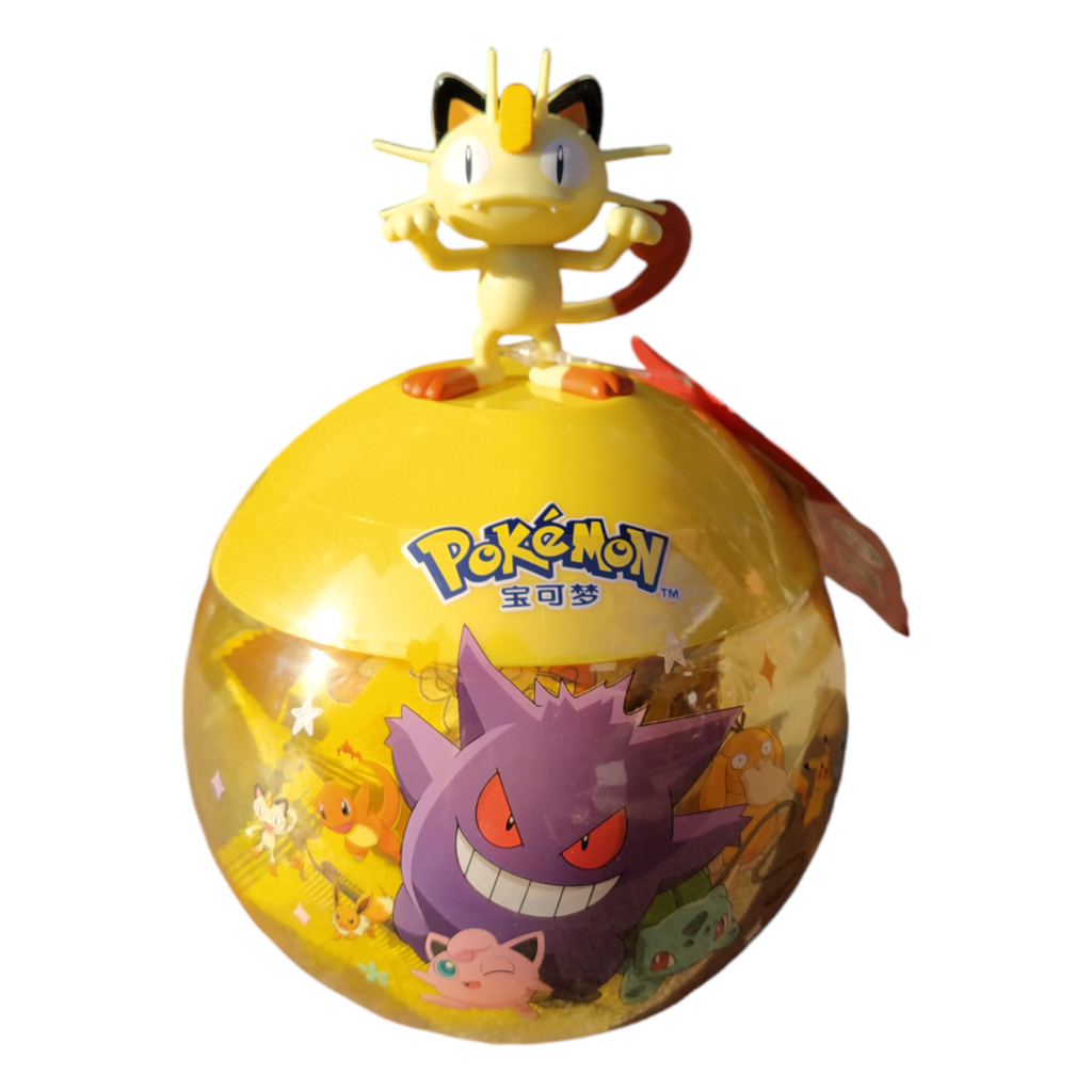 Balas sabor laranja e manga Pokémon com porta balas Meowth 120g