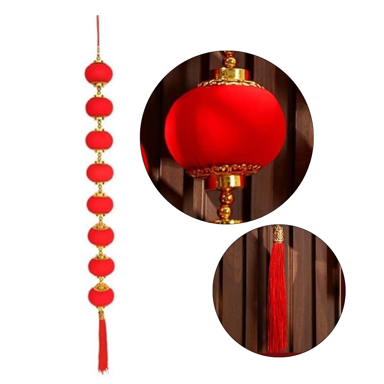 Pingente Chinês Lanterna Vermelha Ano Novo Lunar para decoração