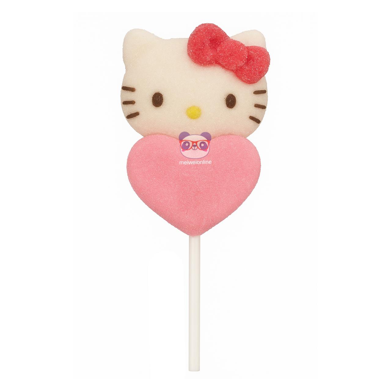 Pirulito de marshmallow Hello Kitty e coração - Sanrio 22g