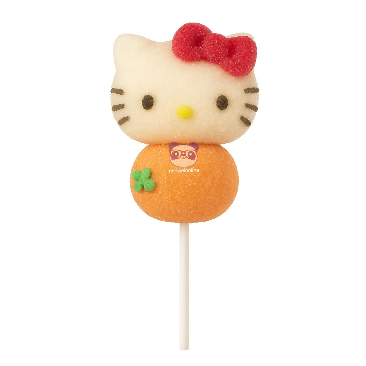 Pirulito de marshmallow Hello Kitty e laranja - Sanrio 22g