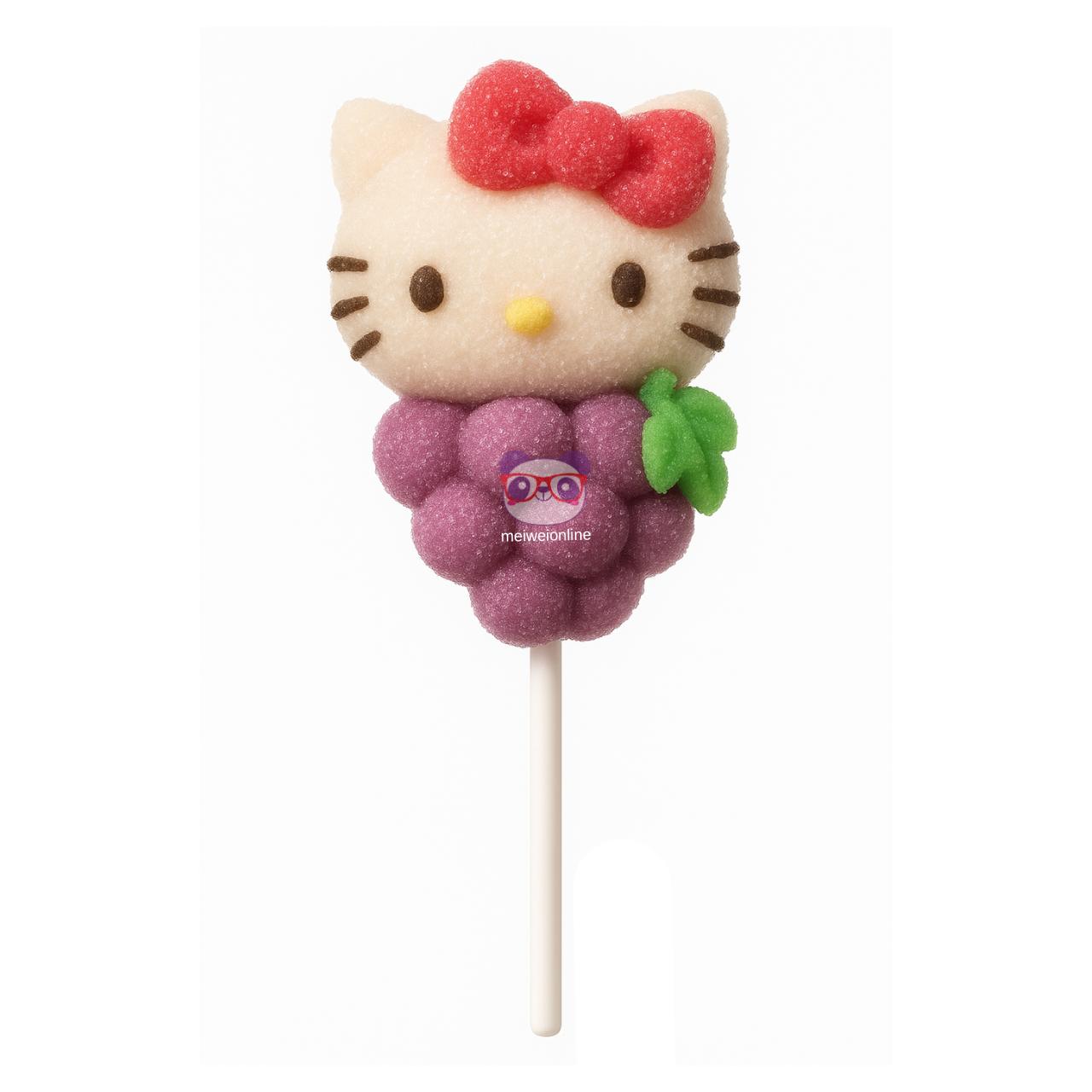 Pirulito de marshmallow Hello Kitty e uva - Sanrio 22g