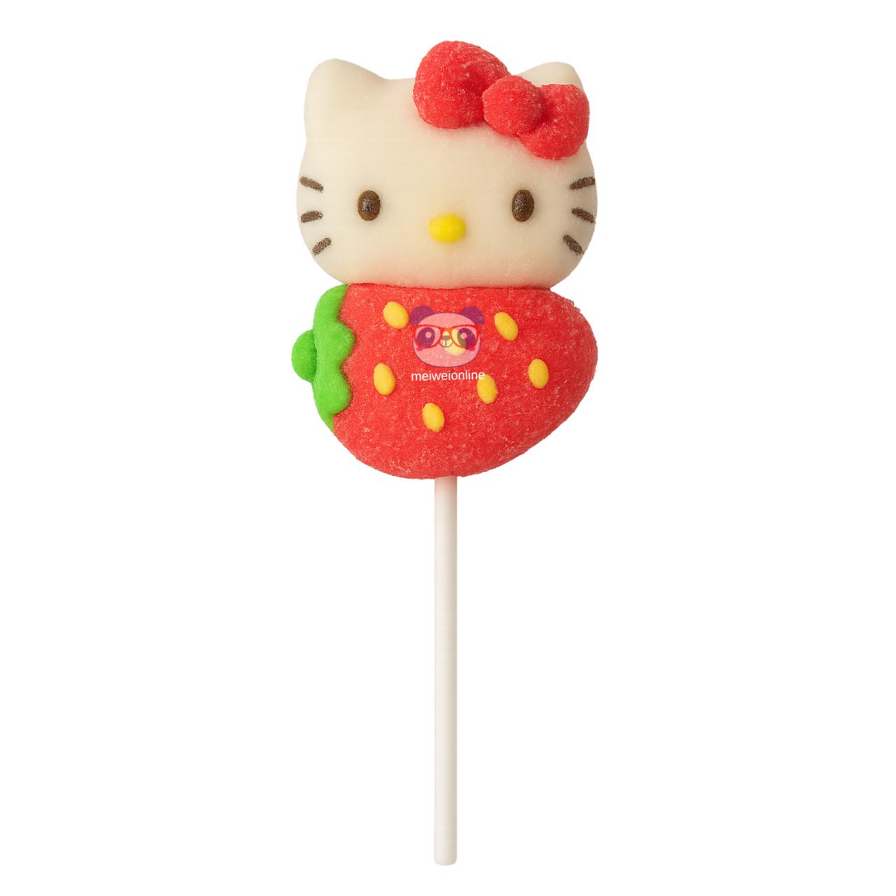 Pirulito de marshmallow Hello Kitty e morango - Sanrio 22g