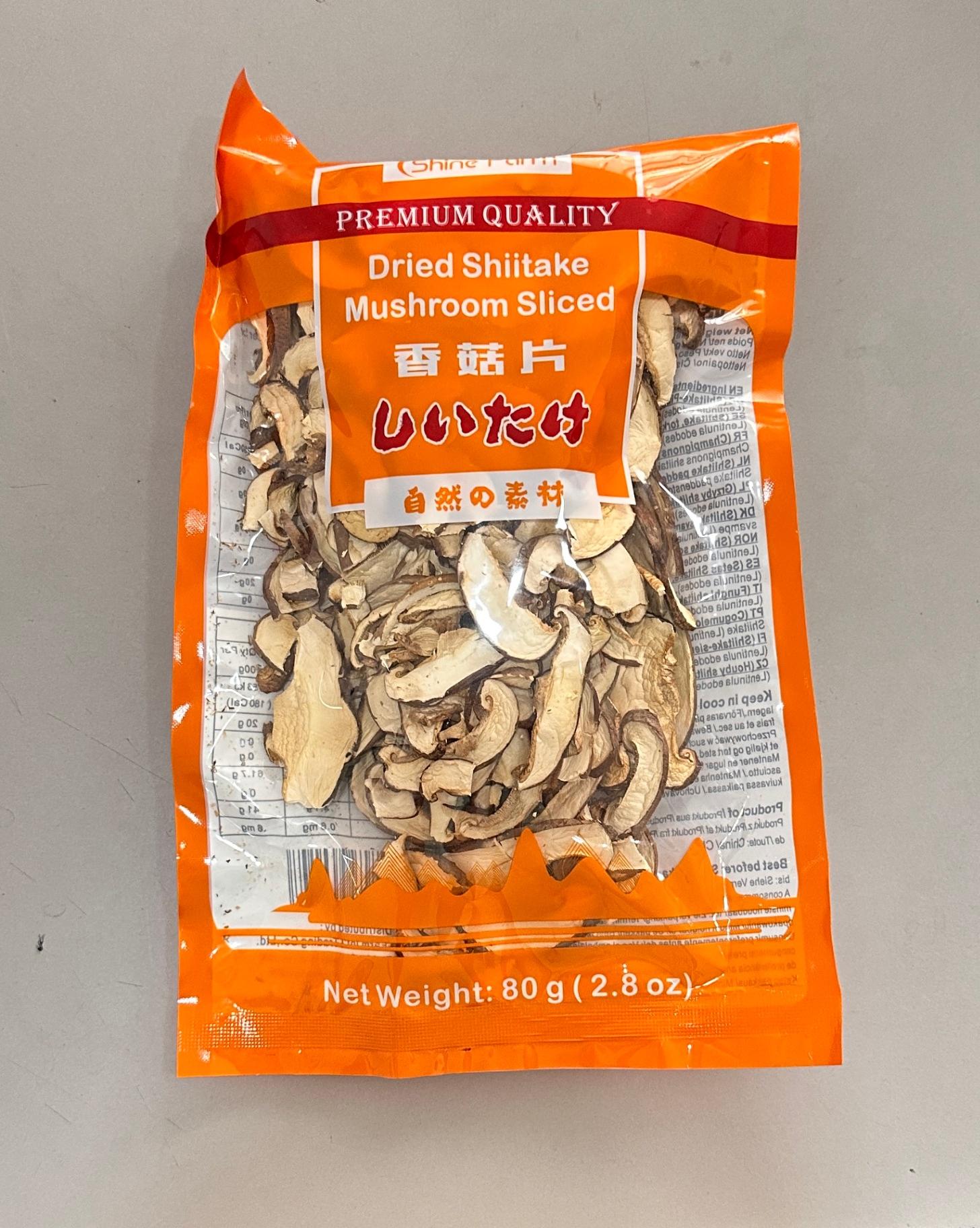 Cogumelo Shiitake Seco Fatiado(香菇片)- 80g