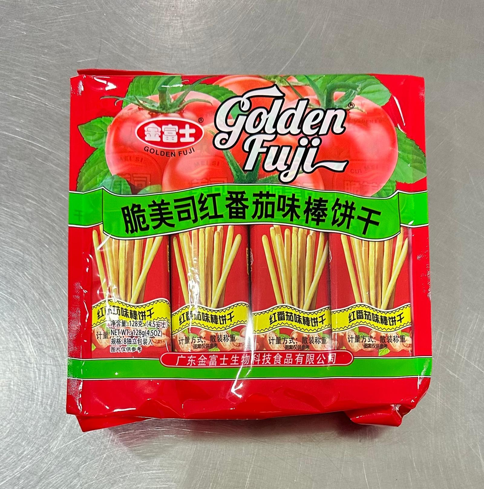 Biscoito Palito Sabor Tomate(脆美司红番茄味棒饼干)- Golden Fuji 128g