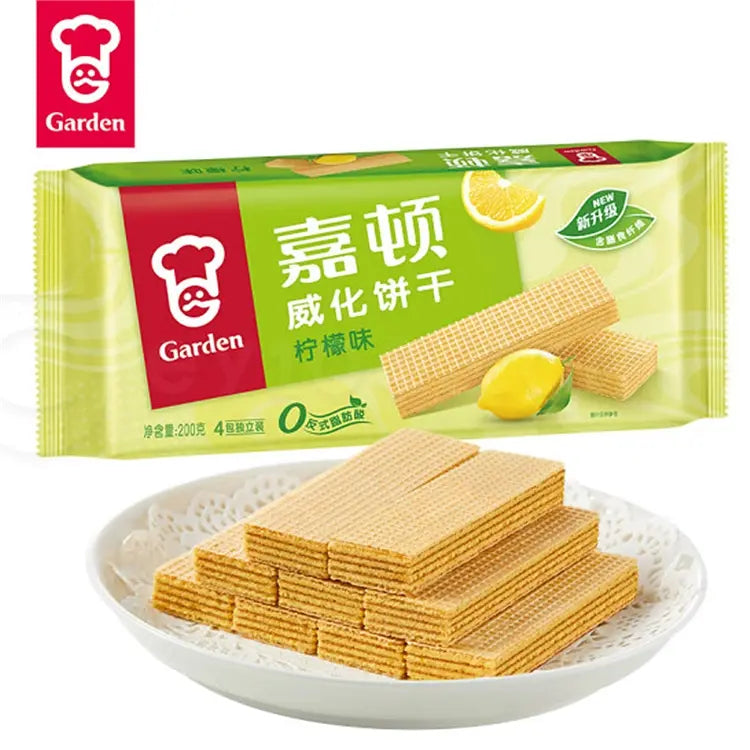Wafer de Limão(嘉顿威化饼干柠檬味)- Garden 200g