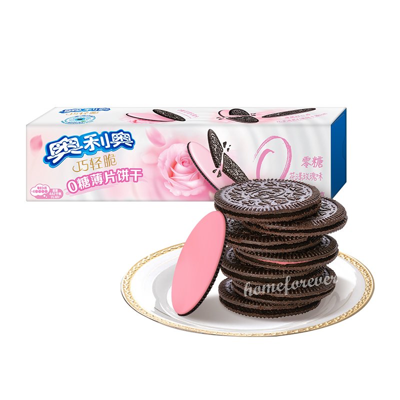 Biscoito Oreo Crocante Rosa(奥利奥巧轻脆花漾玫瑰味)- Oreo 95g