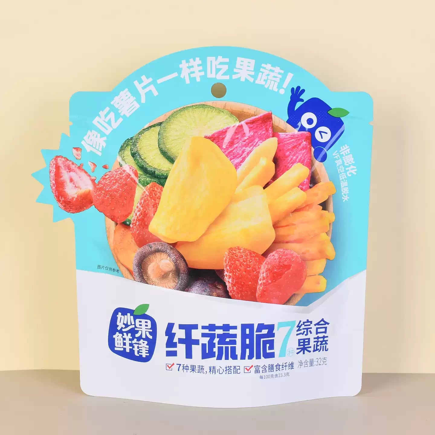 Chips de Frutas e Vegetais Mistos(妙果鲜锋纤蔬脆)- Miaoguo 32g