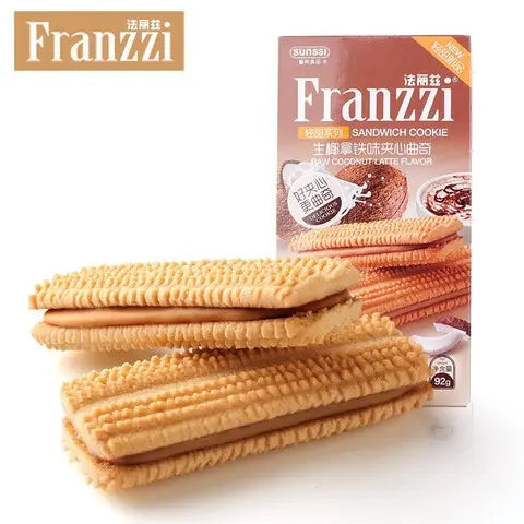Biscoito Wafer Sabor Café com Leite de Coco(法丽兹夹心曲奇)- Franzzi 92g