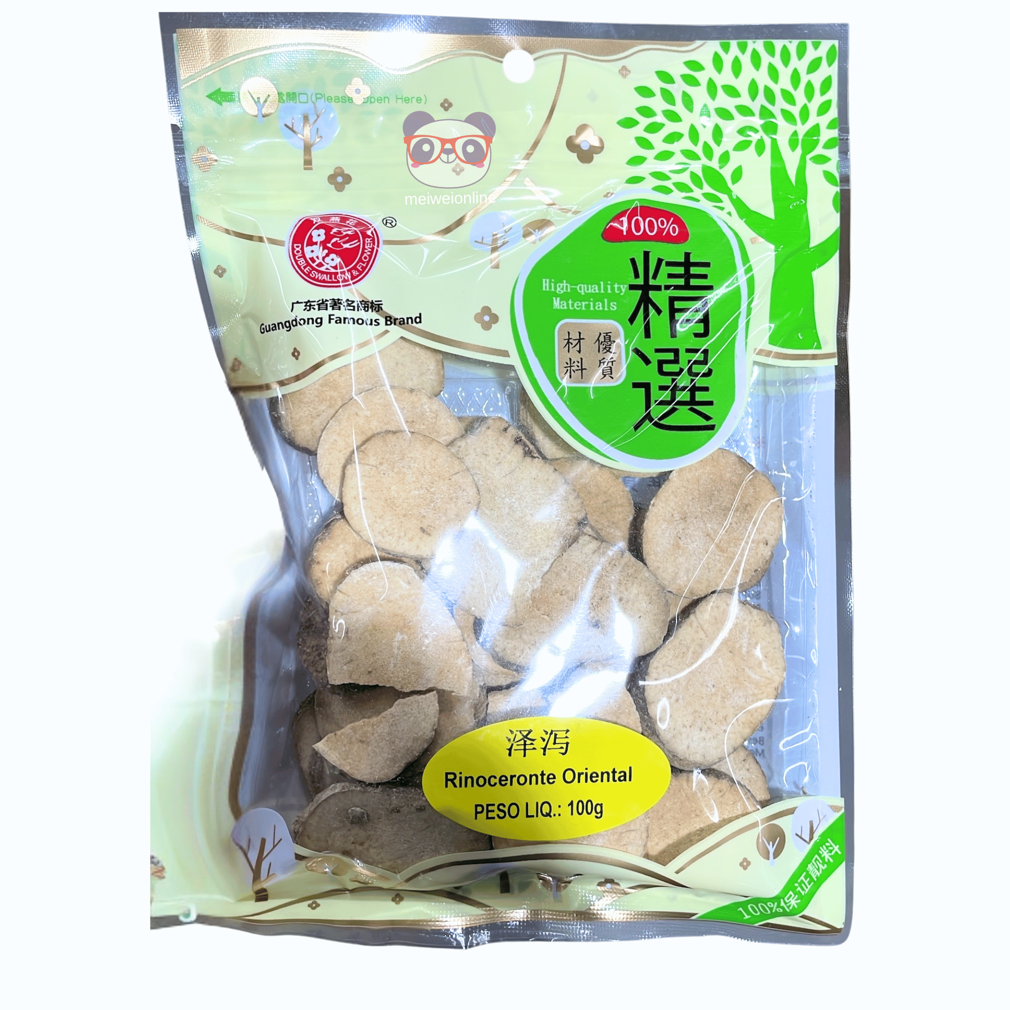 Fatias de rizoma seco 100g - 泽泻 zé xiè