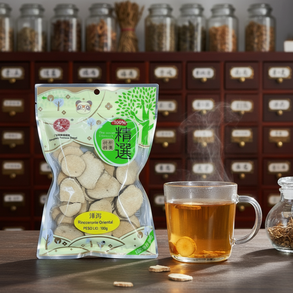 Fatias de rizoma seco 100g - 泽泻 zé xiè