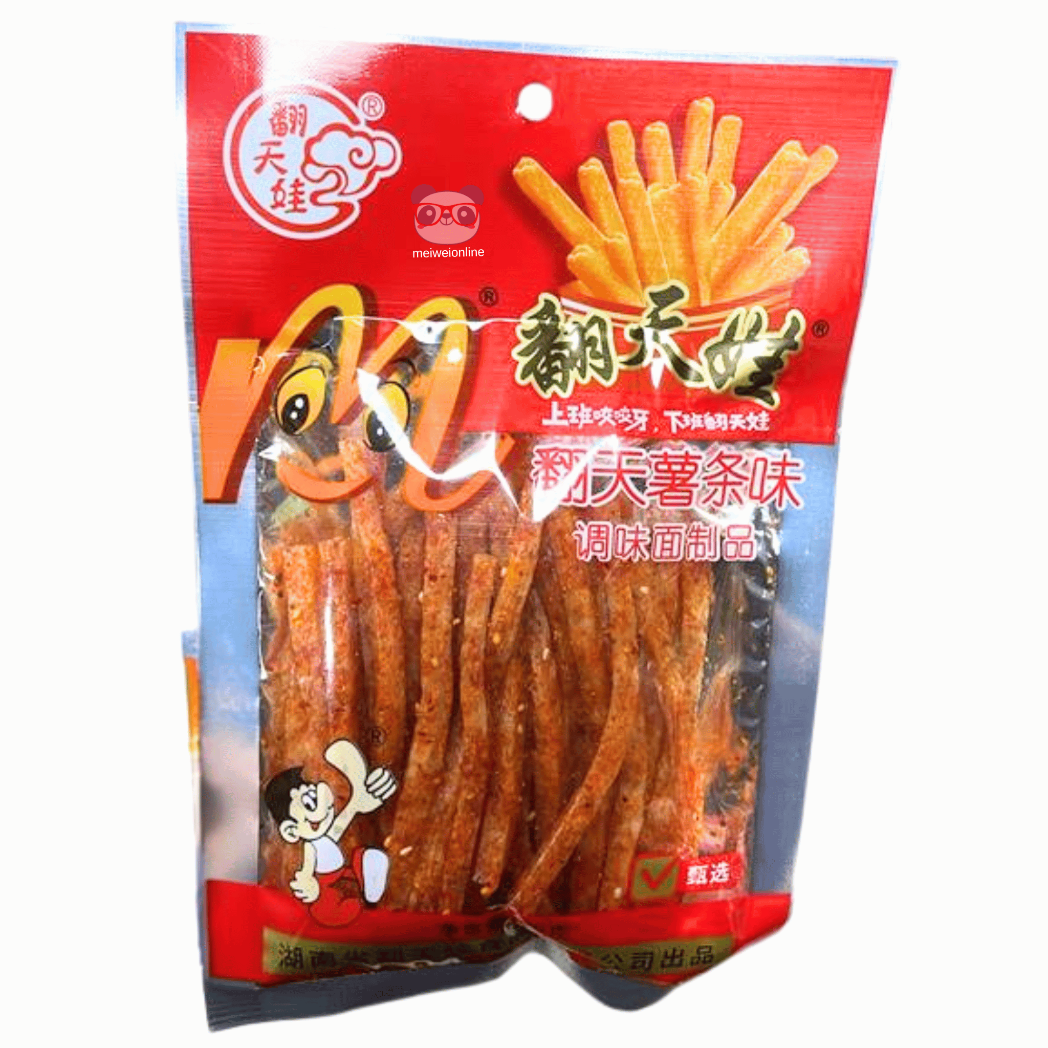 Mei Wei Snack de macarrão crocante sabor batata frita Fantianwa 89g