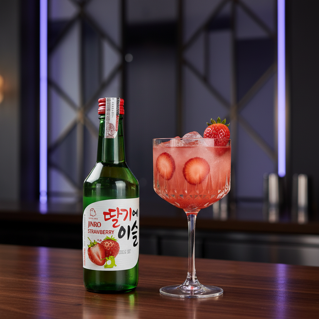 Soju sabor Morango (Strawberry) - Jinro 360ml
