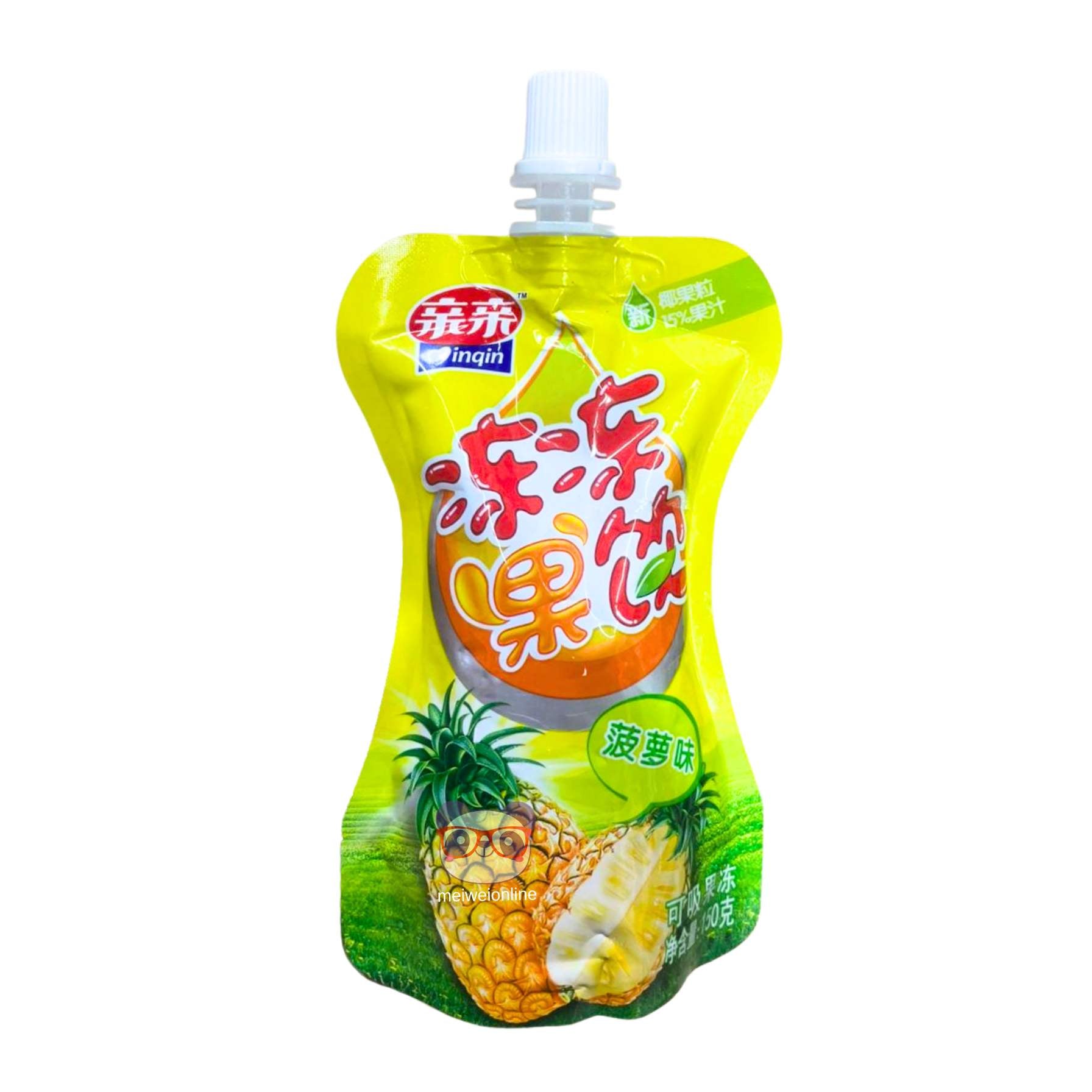 Gelatina sabor abacaxi - Qinqin 150g
