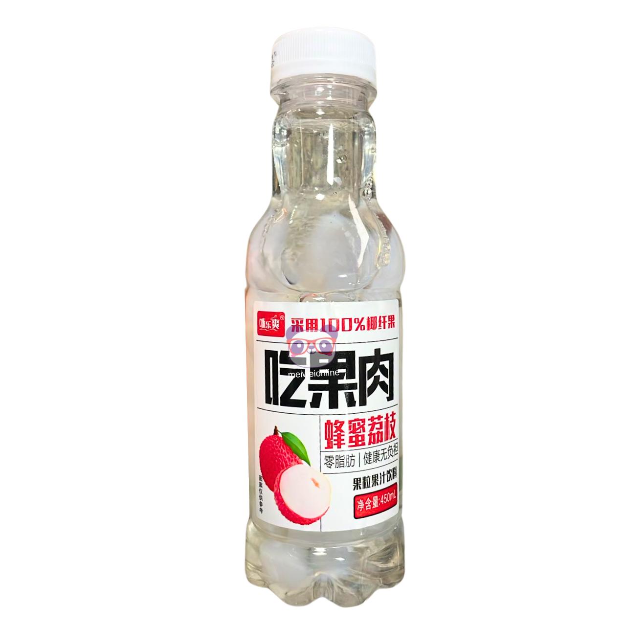 Suco composto sabor lichia e mel com cubos de nata de coco - Jiaozuo 450ml