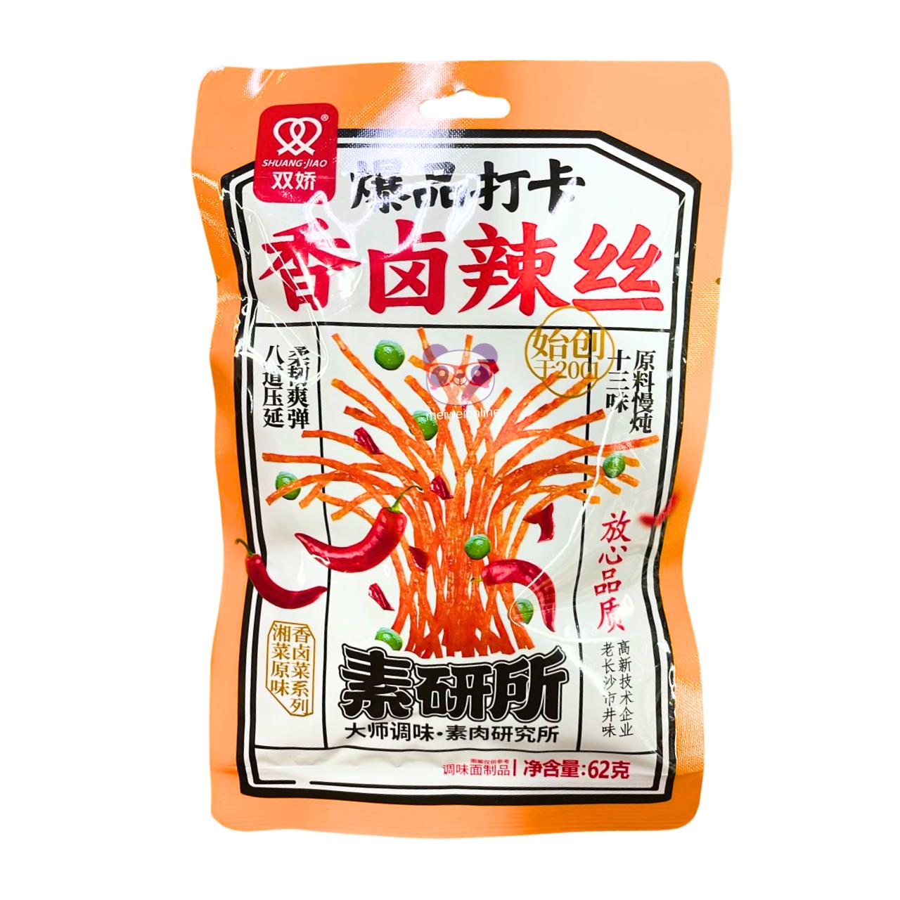 Tiras de glúten picante com especiarias - Shuang Jiao 62g
