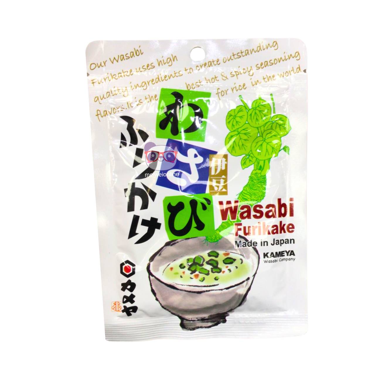 Furikake tempero para arroz sabor wasabi - Kameya 26g