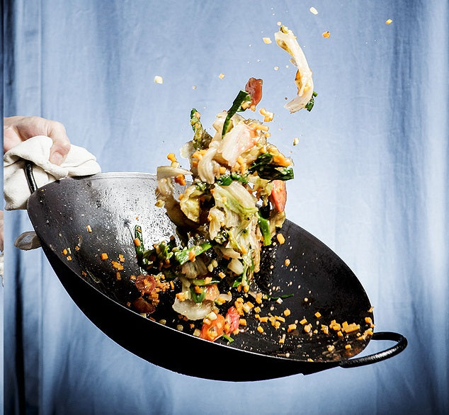 Panela Tacho Wok Ferro Frigideira Chinesa 48cm Duas Alças