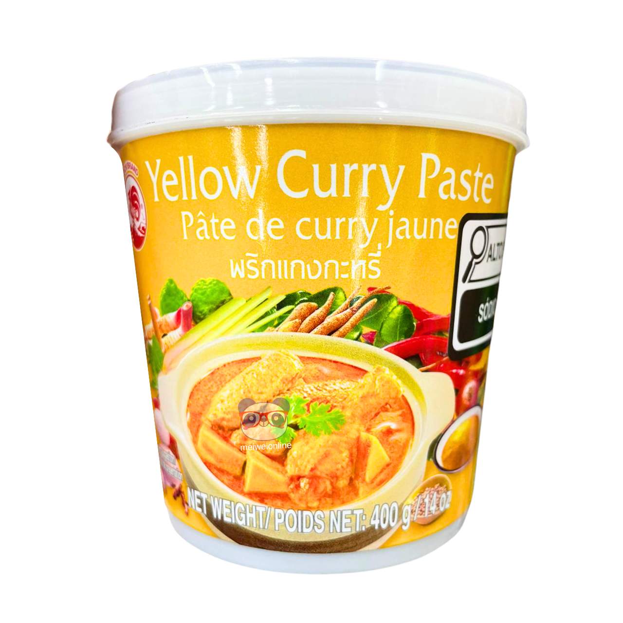Pasta de Curry amarelo (Yellow Curry Paste) - Cock Brand 400g