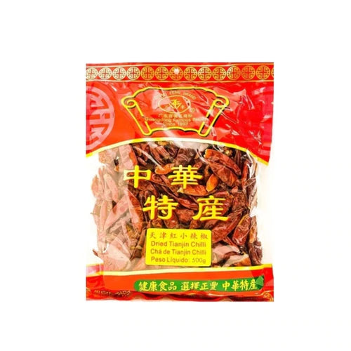 Pimenta Vermelha Tianjin Seca Inteira 150g - 天津红小辣椒
