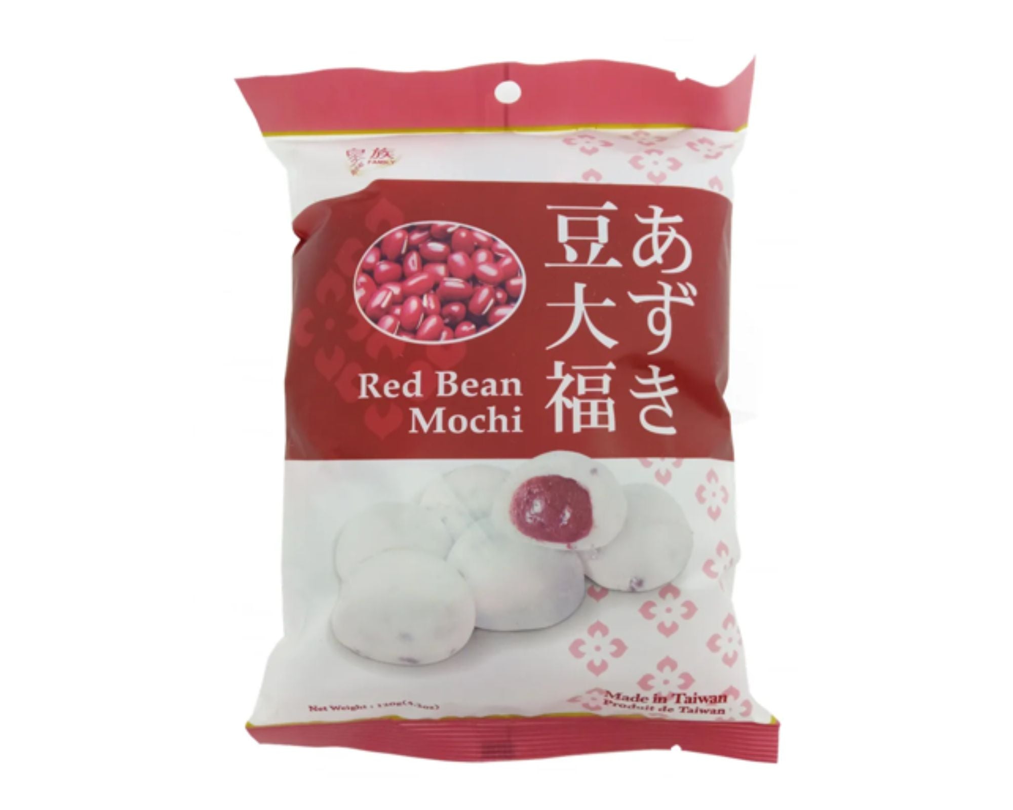 Mochi recheado sabor feijão vermelho (Azuki) - Royal Family 120g