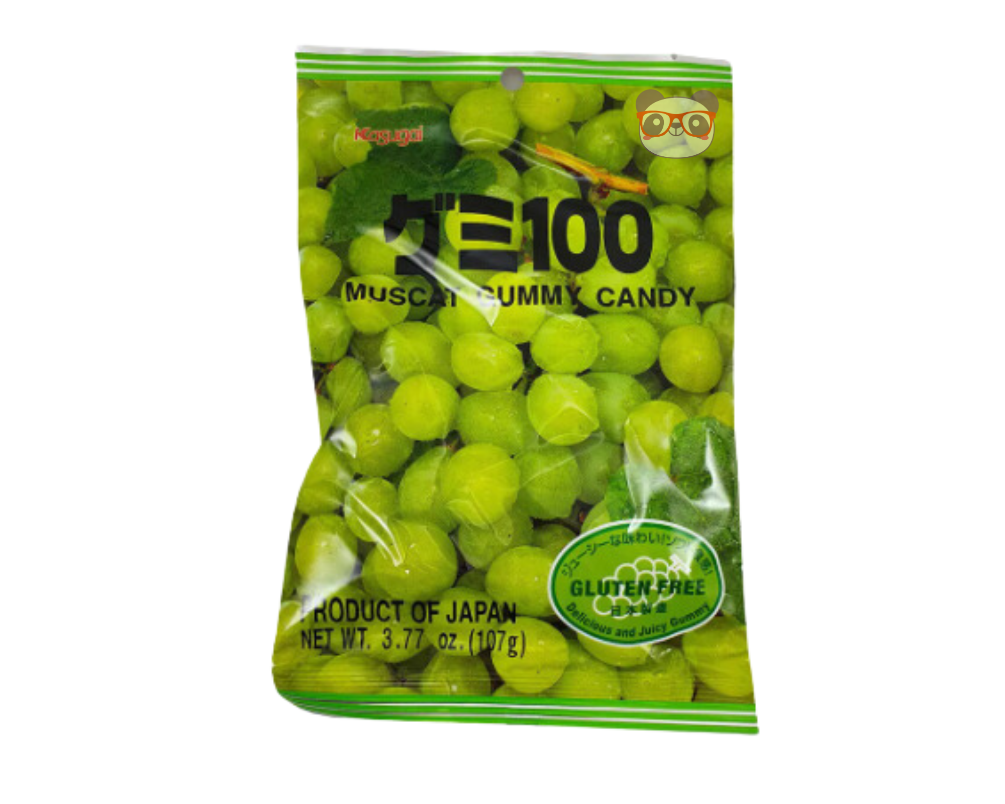 Bala gelatinosa sabor uva verde (Muscat Gummy) - Kasugai 107g
