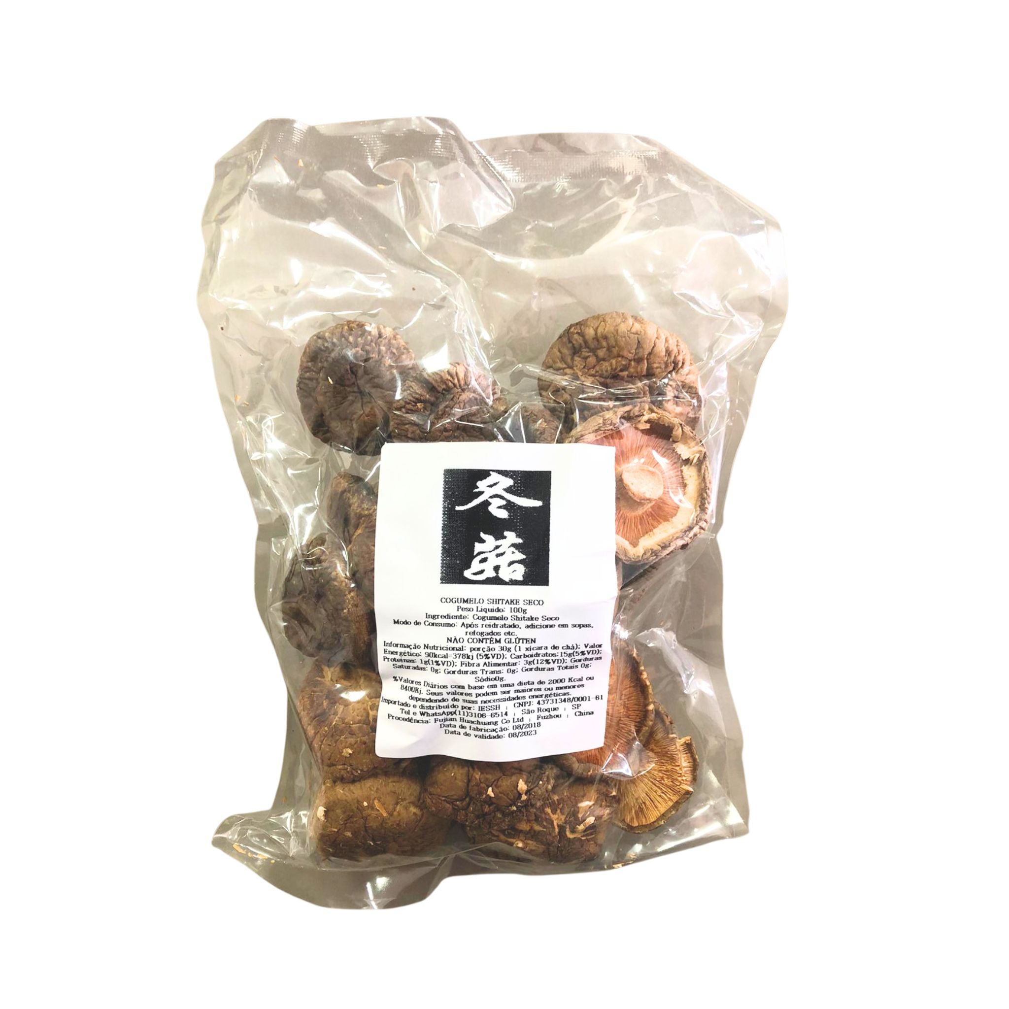Cogumelo Shitake Importado Inteiro Desidratado Fuzhou - 100g - Mei Wei
