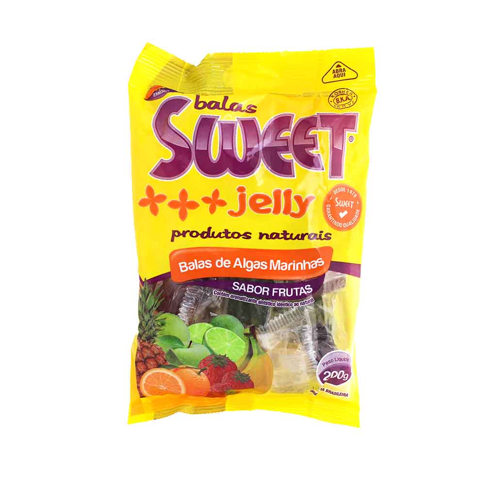 Bala de Algas Marinhas Frutas Sweet Jelly 200g
