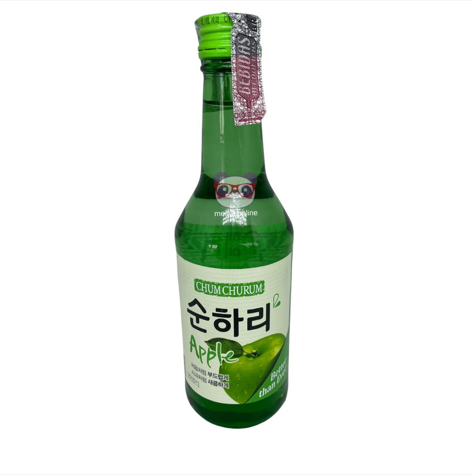 Soju sabor Green Apple - Maçã Verde - Chum Churum 360ml - Mei Wei