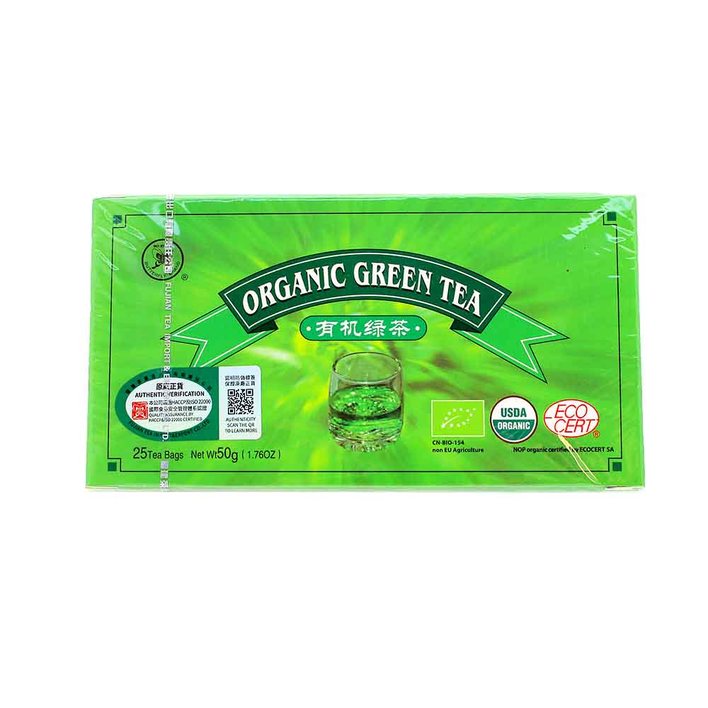 Chá Verde Orgânico C/ 25 Sachê Gt707 Organic Green Tea 50g - Mei Wei
