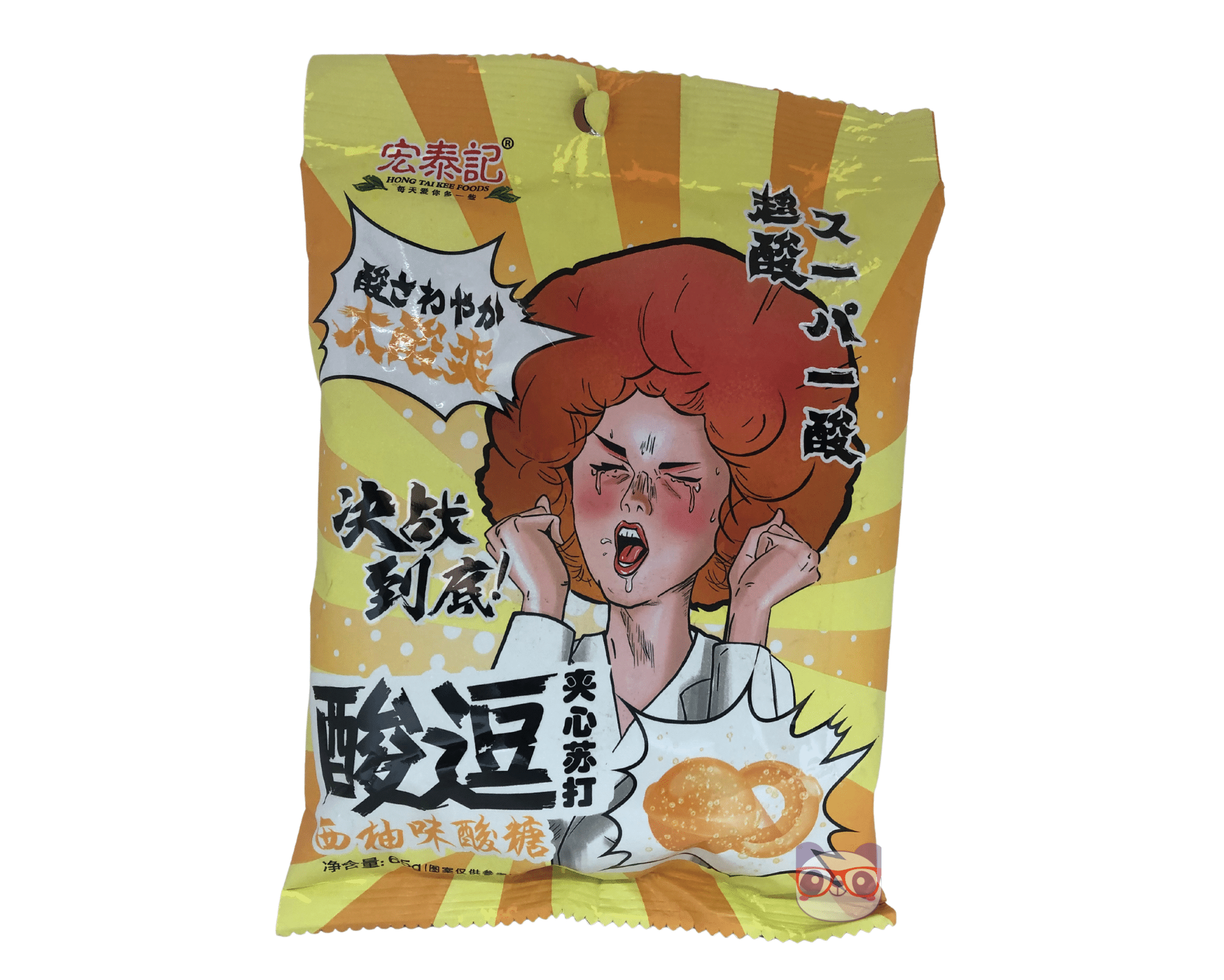 Bala chinesa super azeda sabor toranja - Hong Tai 65g