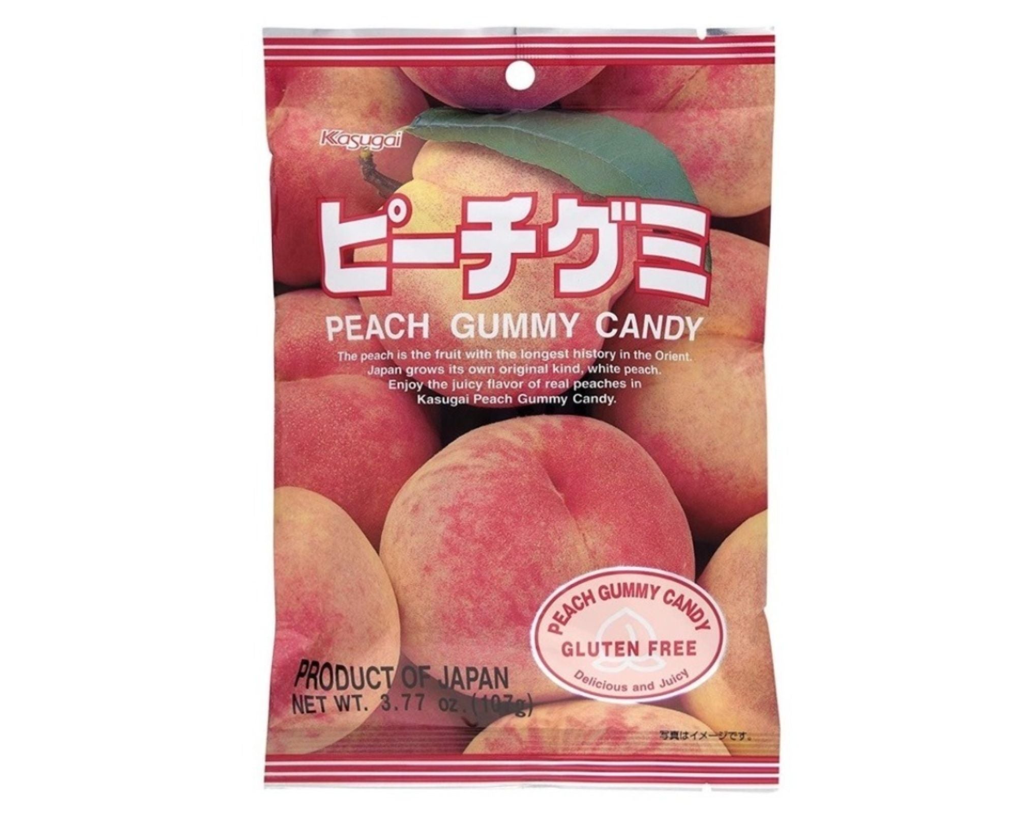 Bala Gelatinosa Gummy Pêssego - Kasugai - 107g