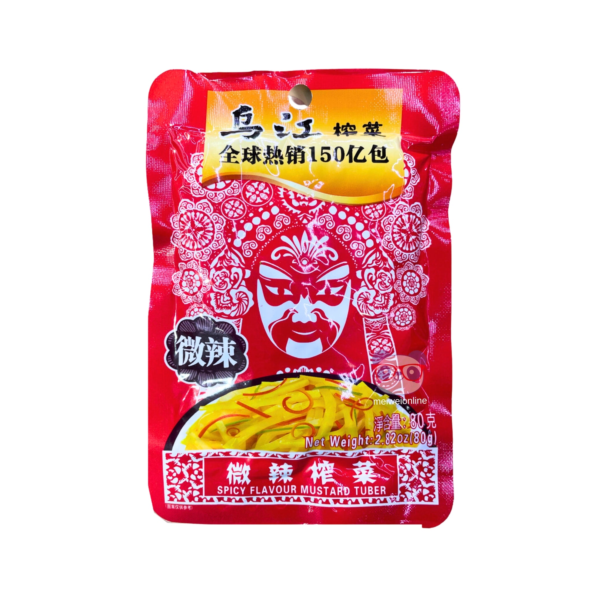 Caule de mostarda temperada apimentada Wujiang 80g