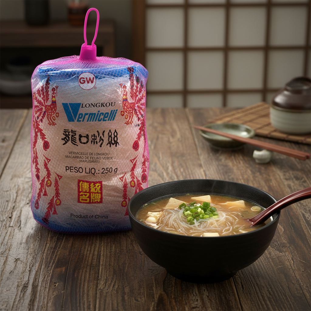 Macarrão vermicelli de feijão verde (Harussame) - Lungkow 250g