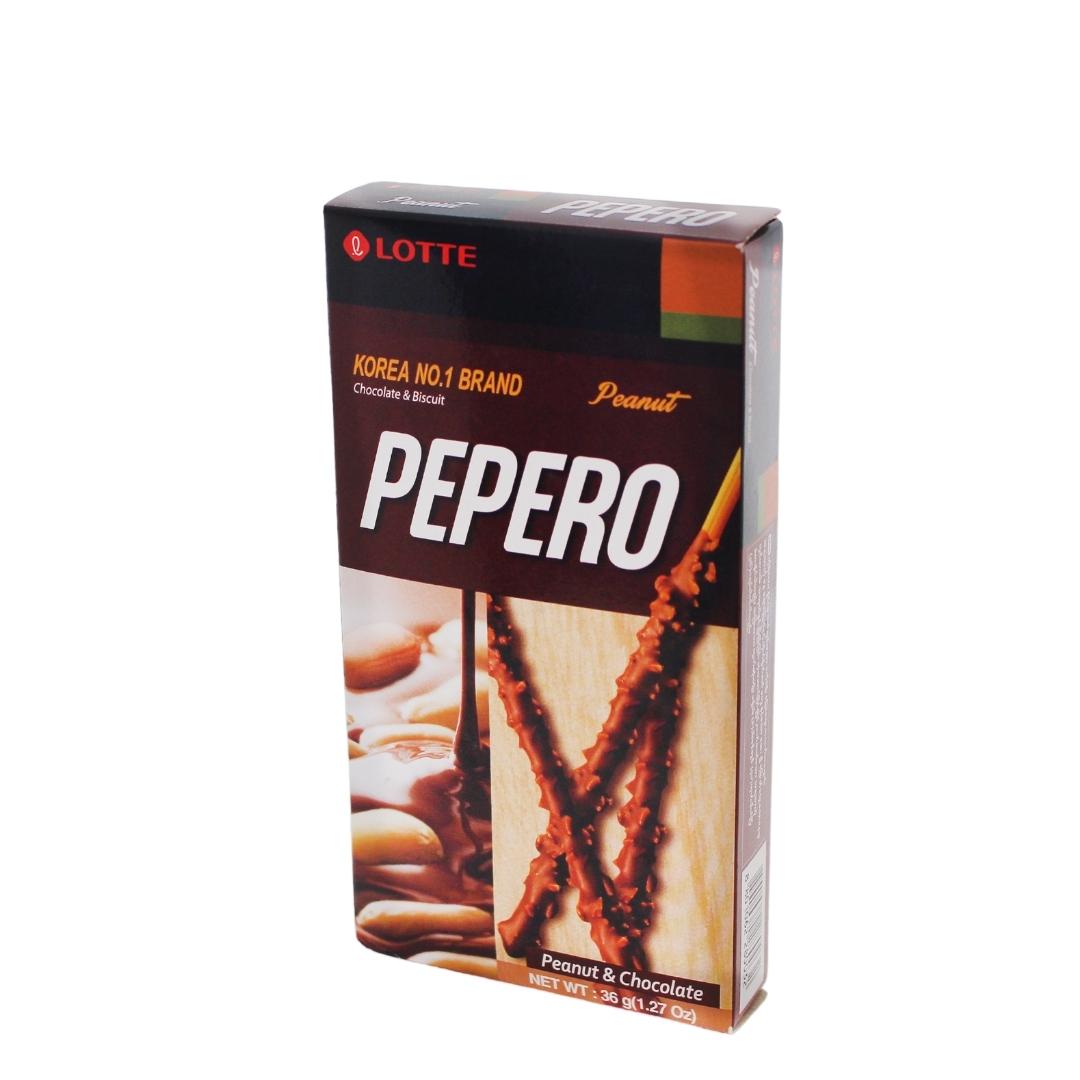 Biscoito De Palito Coberto Com Amendoim Chocolate Pepero 32g
