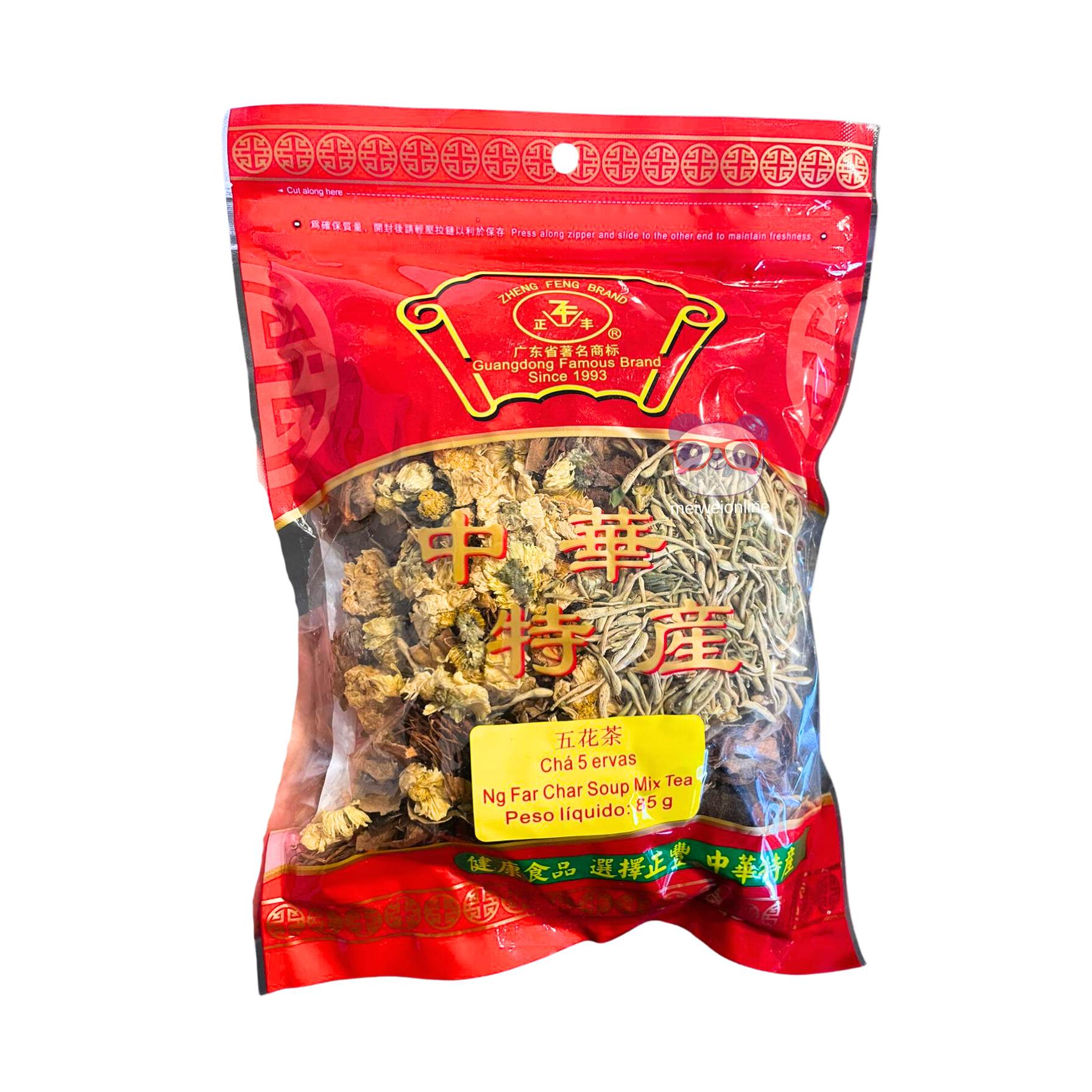 Chá 5 Ervas (Ng Far Char Soup Mix Tea) - Zheng Feng Brand 85g