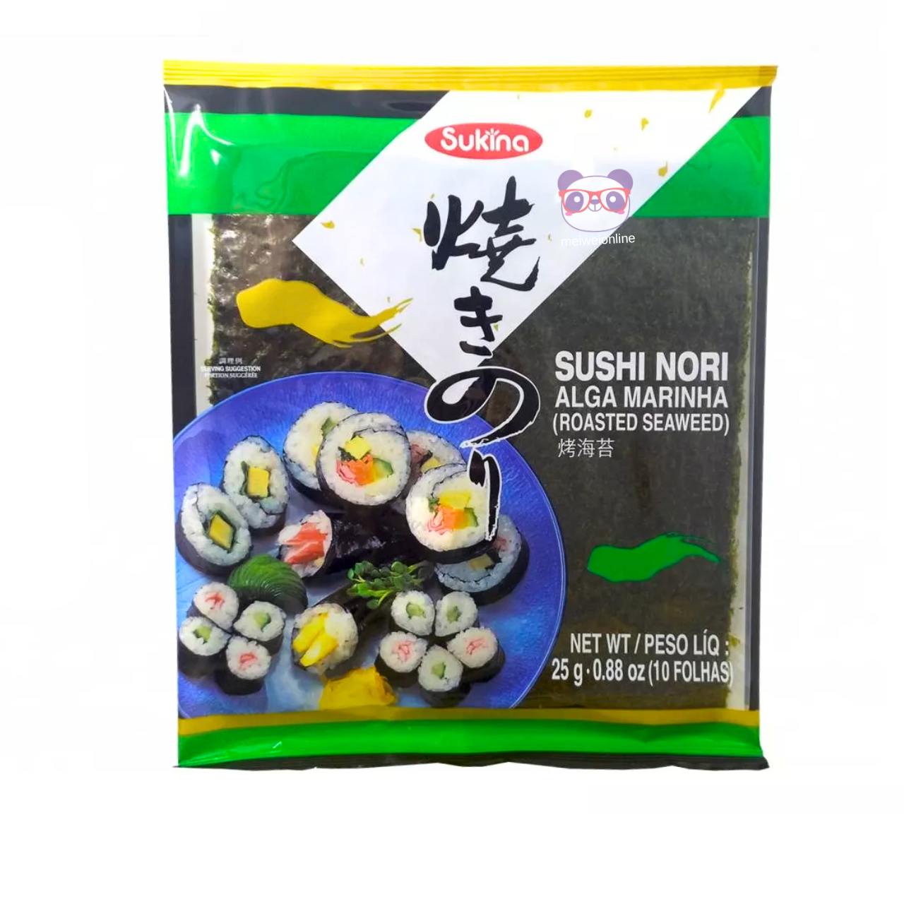 Alga Marinha Nori (Yakinori) 10 Folhas - Sukina 25g
