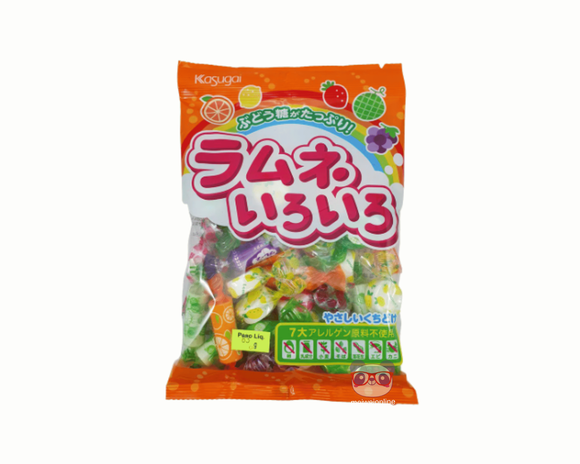 Bala Gaseificada Frutas Sortidas Ramune Iroiro - Kasugai - 82g