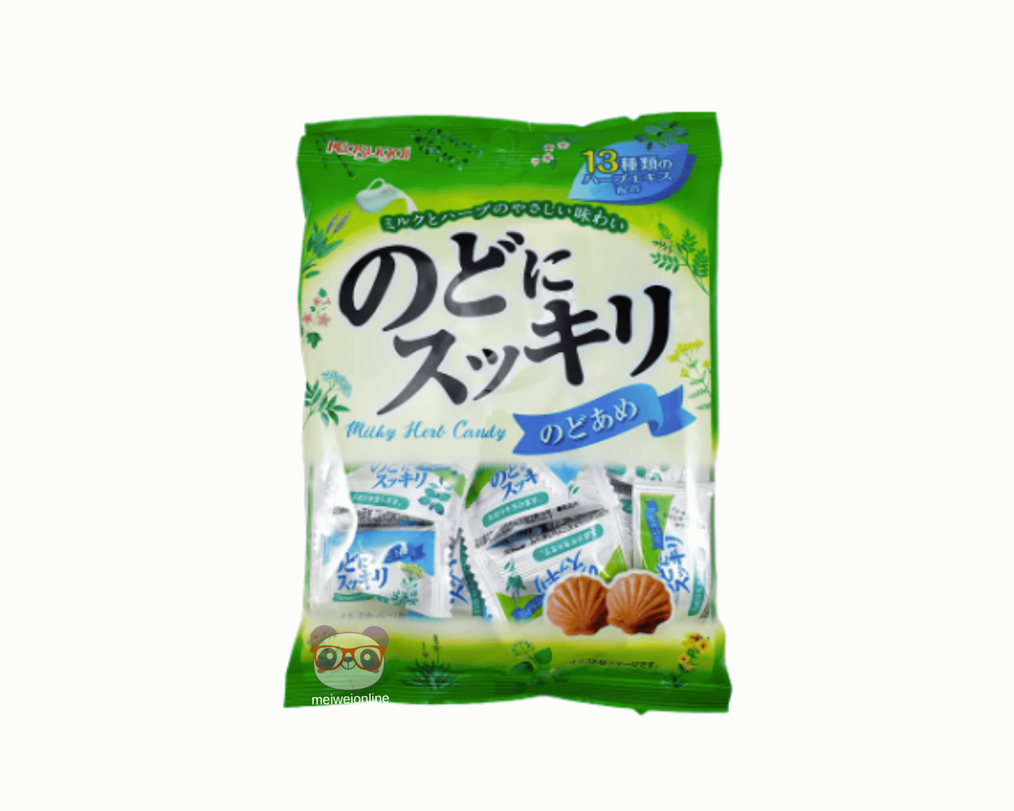 Bala Leite com Ervas Nodo Ni Sukkiri - Kasugai - 119g