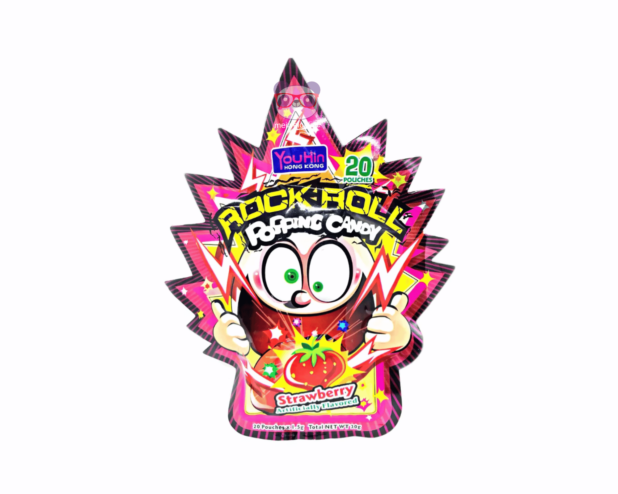 Bala Explosiva Sabor Morango - Rock Roll - 30g