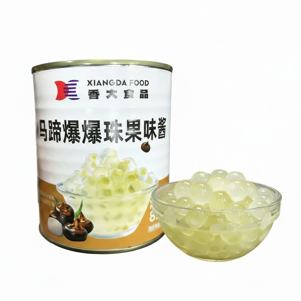 Popping Boba Castanha d'Água (Explosão de Frutas) 850g - 馬蹄爆爆珠果味醬