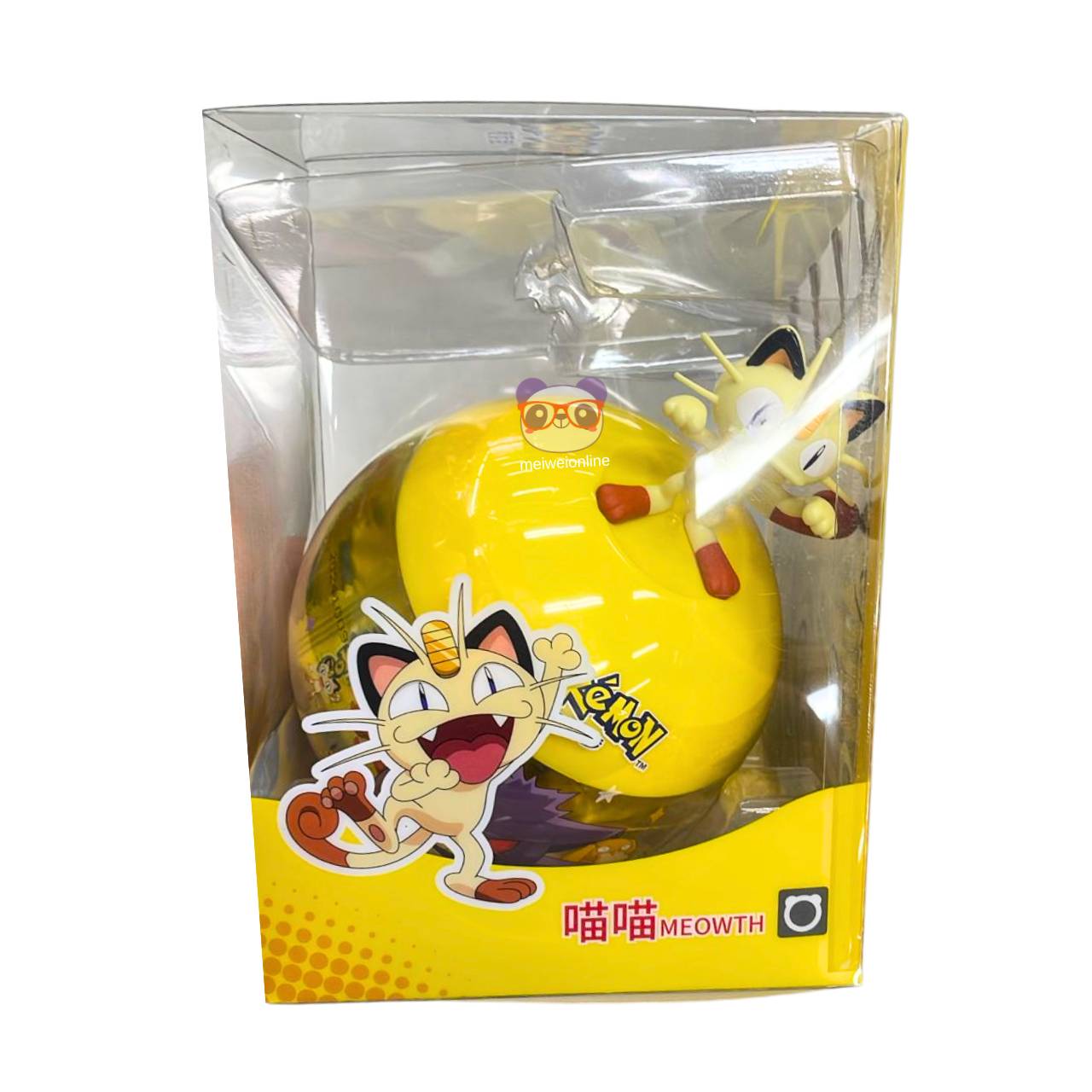Balas sabor laranja e manga Pokémon com porta balas Meowth 120g