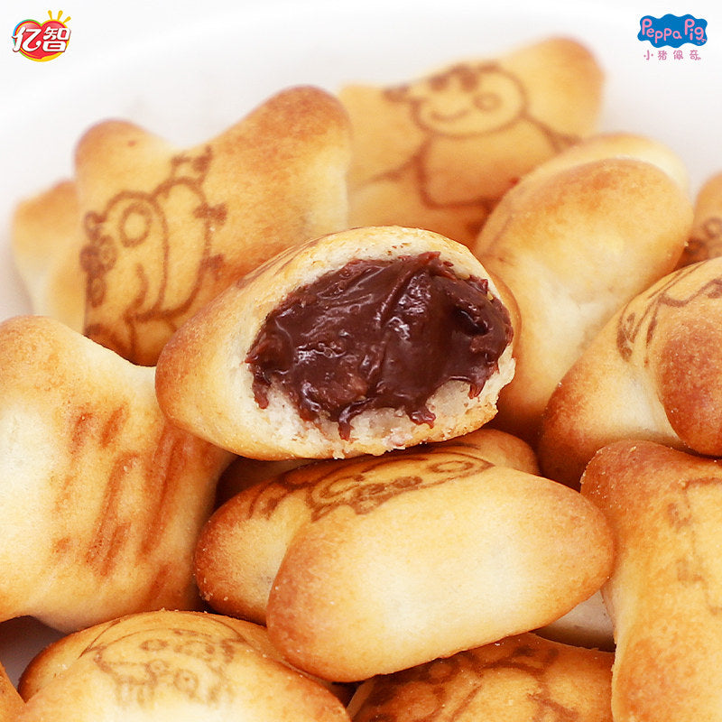 Biscoitos recheados sabor chocolate Peppa Pig - Yizhi 40g